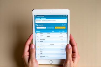 Persona che pianifica il budget su un tablet